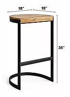Crosby Industrial Half Round Bar Stool