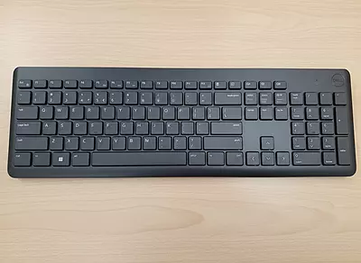 Refurbished DELL KM3322W Keyboard & Mouse Combo, Anti-fade & Spill-resistant Keys Wireless Multi-device Keyboard