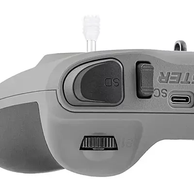 Front view of the RadioMaster T8L ELRS radio controller in Gray showing gimbals and trim buttons