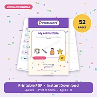 My Art Portfolio for Kids – 52 Pages