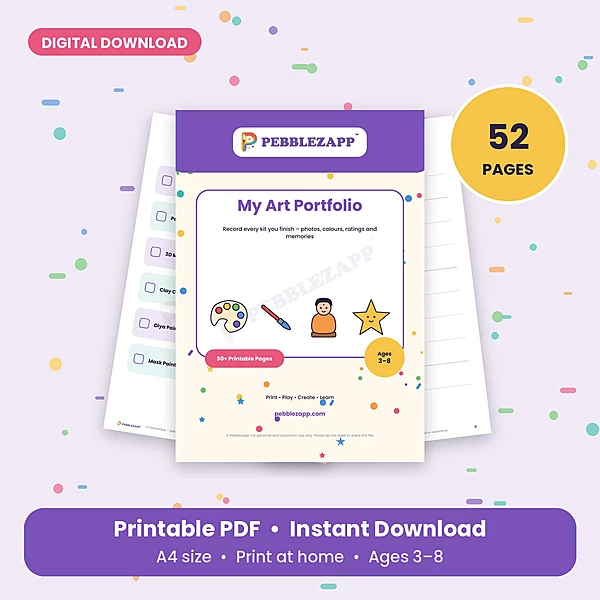My Art Portfolio for Kids โ 52 Pages