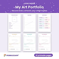 My Art Portfolio for Kids – 52 Pages