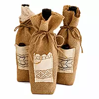 Jute Bottle Gift Pouch
