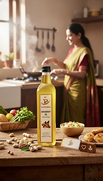 Groundnut Oil (Cold & Wood Pressed)