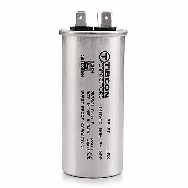 TIBCON 36 MFD (45x102) 440V AL MT AIR CONDITIONERS BURST PROOF CAPACITOR