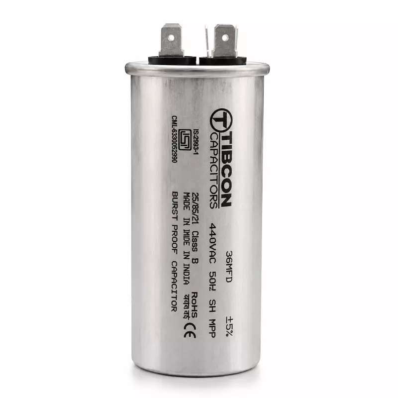TIBCON 36 MFD (45x102) 440V AL MT AIR CONDITIONERS BURST PROOF CAPACITOR