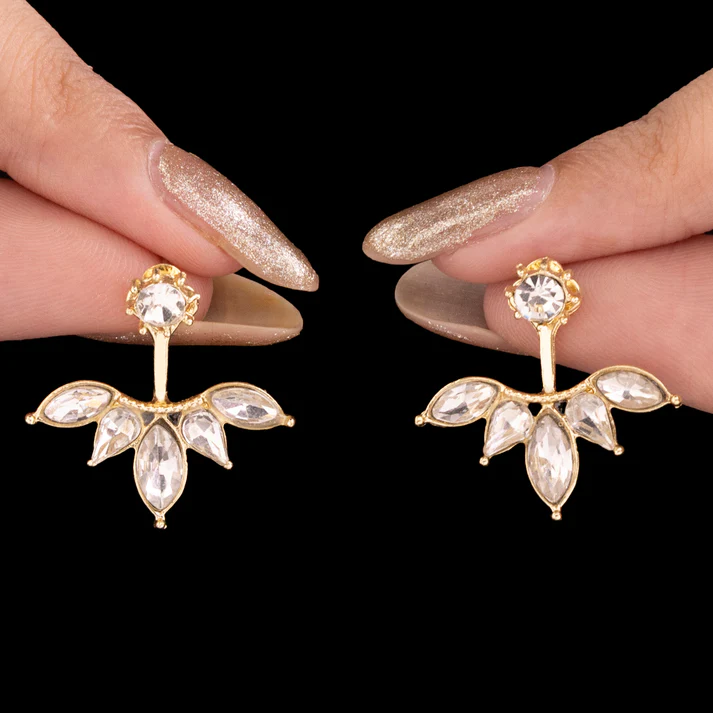 Anti-Tarnish Solitaire Designer Drop Earrings