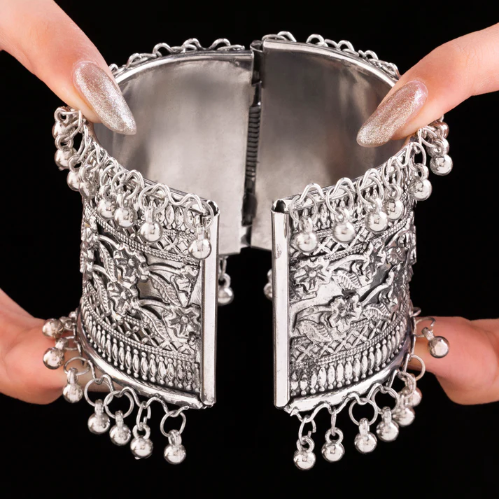 Anti-Tarnish Oxidised Silver Celestial Armament Bracelet