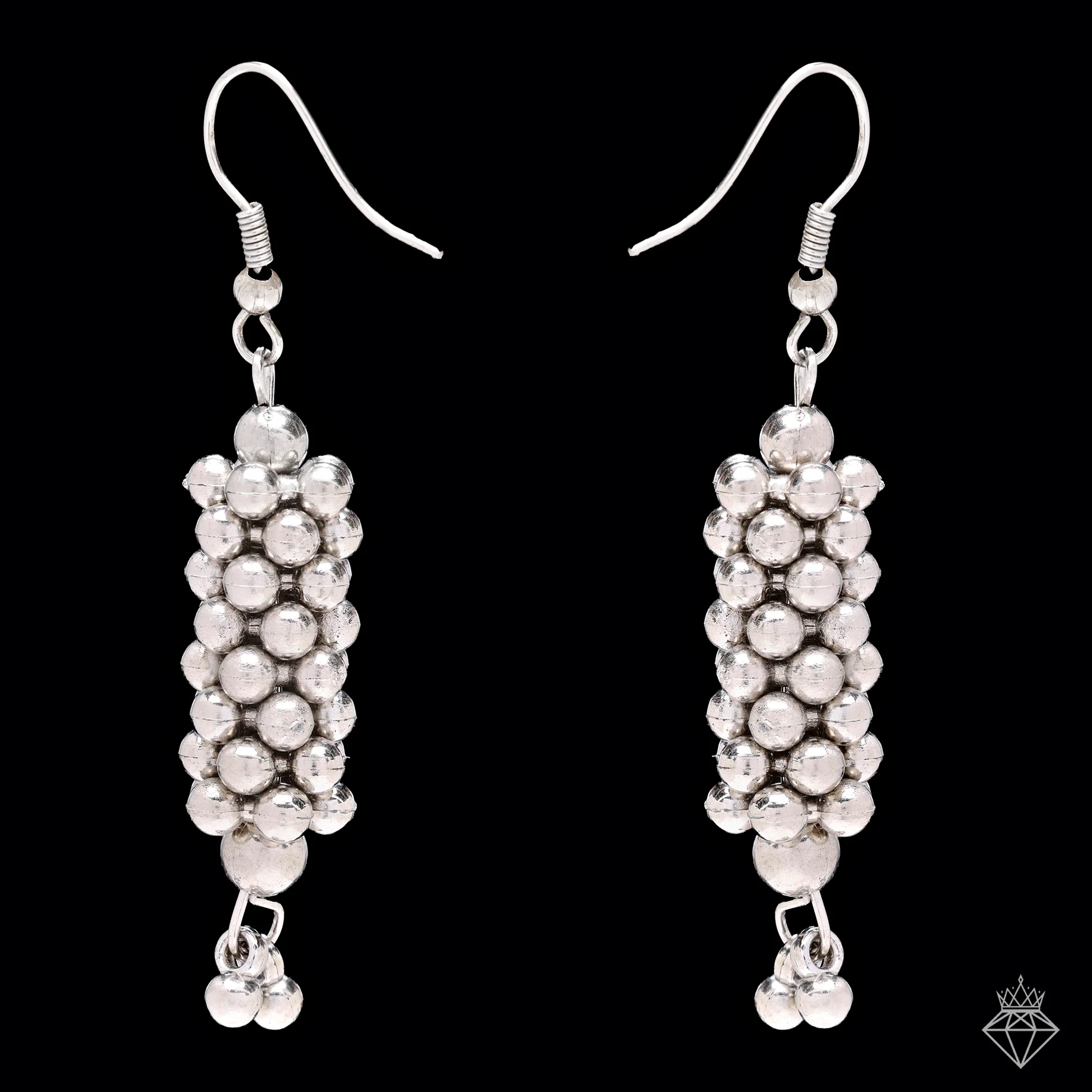 Oxidised Silver Necklace Set With Earrings