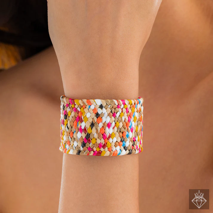 Multicolour Raffia Bracelet