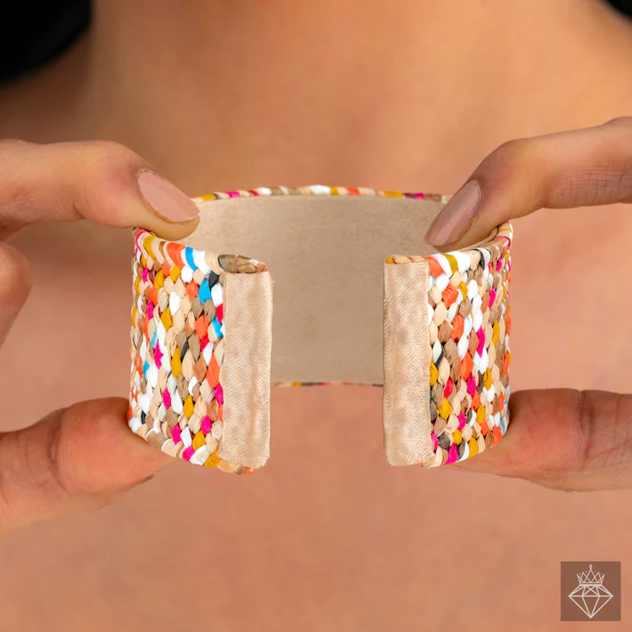 Multicolour Raffia Bracelet