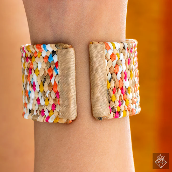 Multicolour Raffia Bracelet