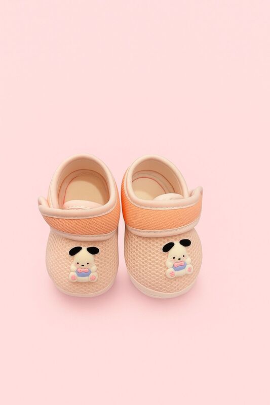 Baby Booties – Unisex Infant Shoes - Puppy Doodle (Peach, 0–6M) Baby Booties – Unisex Infant Shoes - Puppy Doodle (Peach, 0–6M)