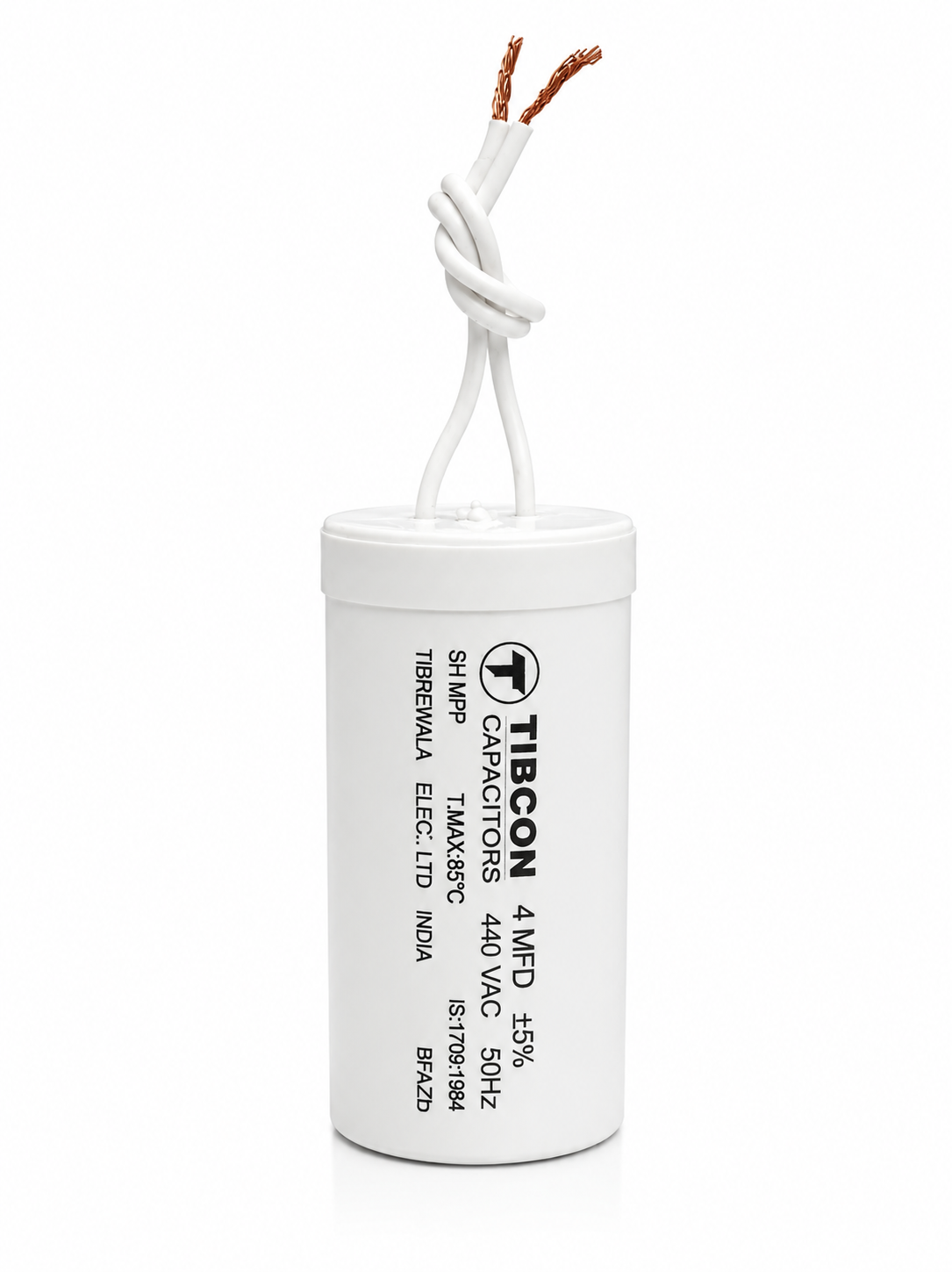 Tibcon 4 MFD 440V Fan Capacitor | Wire Type