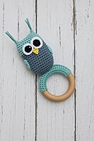 Tiny Hoot – Crochet Owl Baby Teether Rattle
