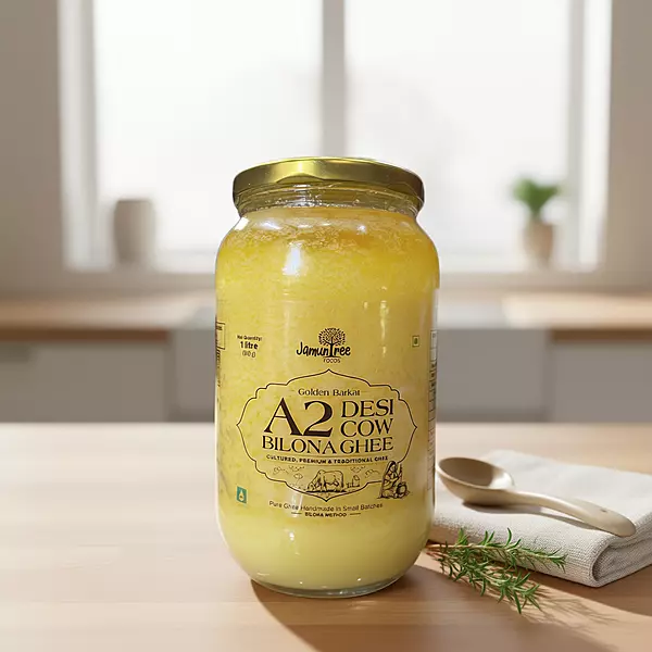 Golden Barkat A2 Desi Cow Ghee - 500ml Glass Jar