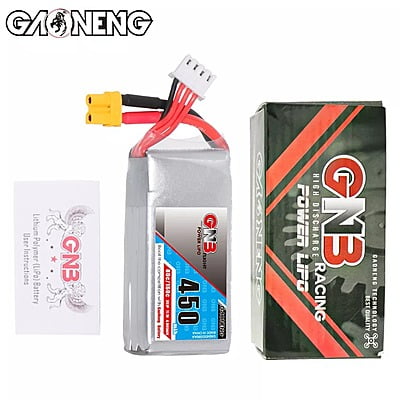 GNB 450mAh 3S1P 11.1V 80C Square LiPo Battery
