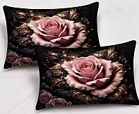 Rose 7D Digital Print Bedsheet Soft, Stylish & Premium Quality Bed Sheet King-225 x 250 CM)