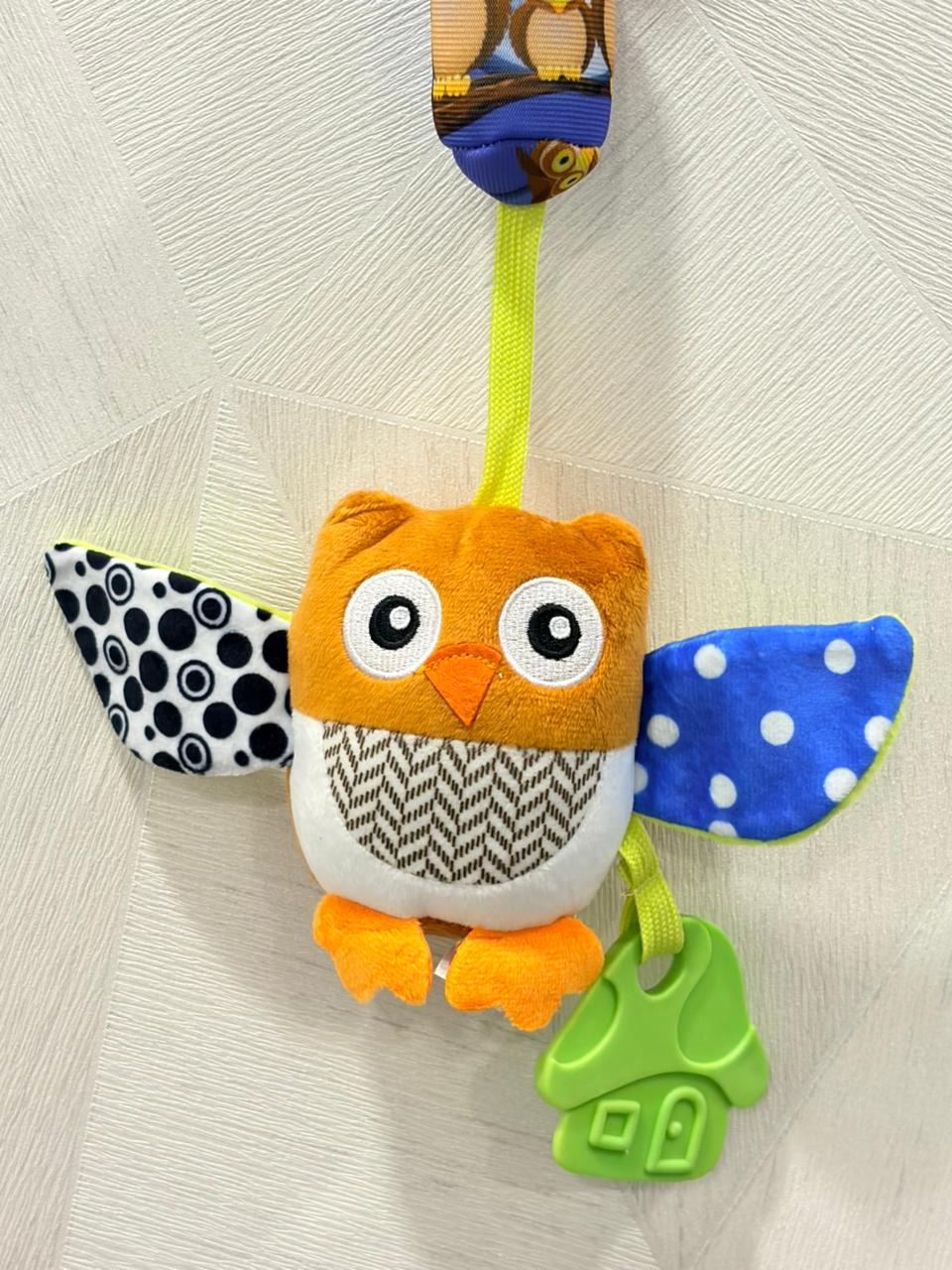 Baby Owl Multi-Sensory Hanging Teething Toy & Rattle