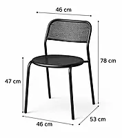Club Perforated Cafe Dining Chair