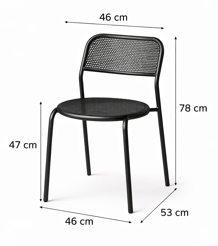 Club Perforated Cafe Dining Chair