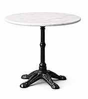 Majestic Marble Top Cast Iron Dining Table