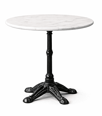 Majestic Marble Top Cast Iron Dining Table