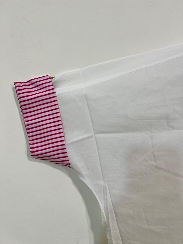 Easy-Fit + Patch Pocket - White & Pink Floral