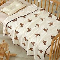 Muslin Mini Quilt Blanket – Dotted Double-Layer Comfort (110 × 100 cm) | Assorted Designs