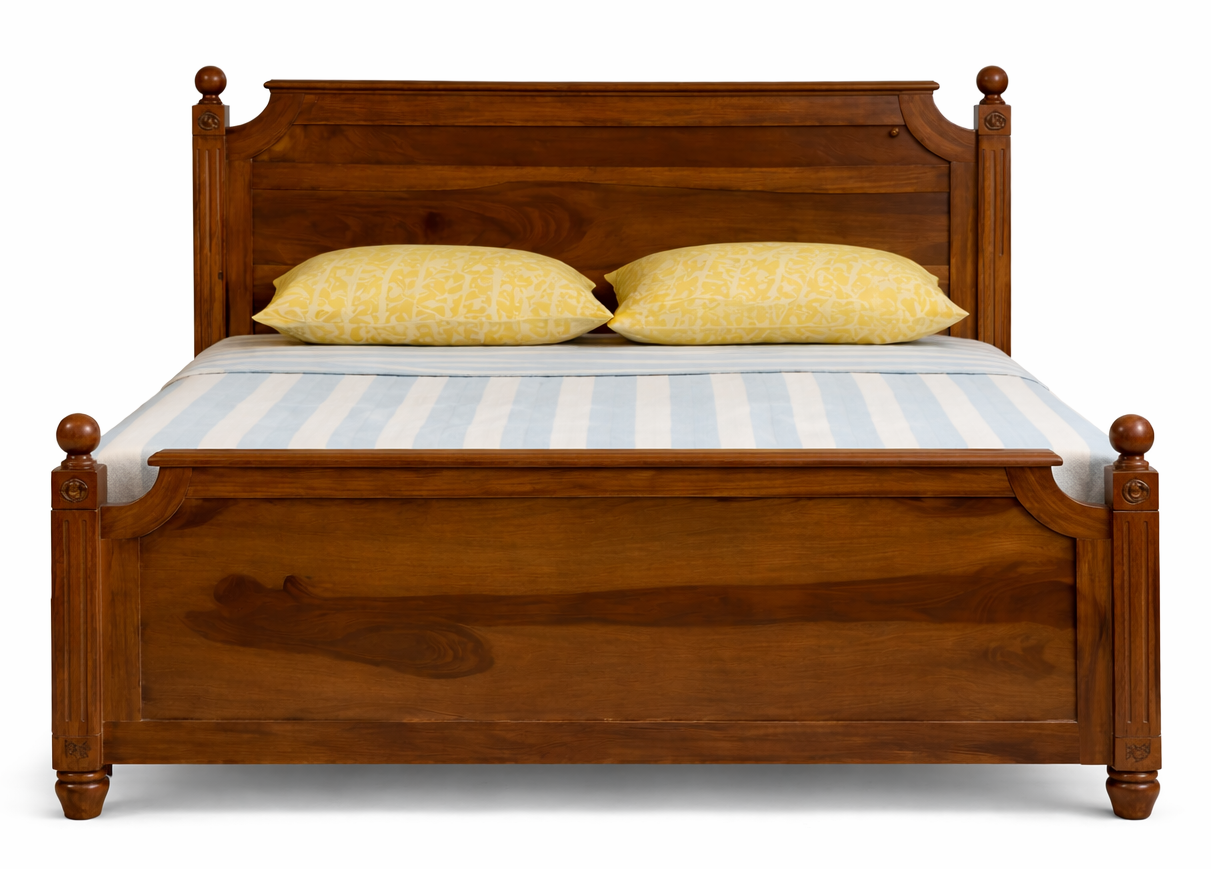 Luis Sheesham Wood Hotel King Size Bed