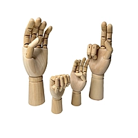 Large Wooden Left Hand Manikin 30cm (12"")