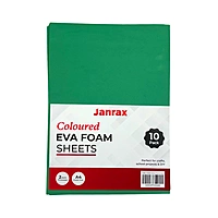 Pack of 10 A4 Dark Green Coloured EVA Foam Sheets