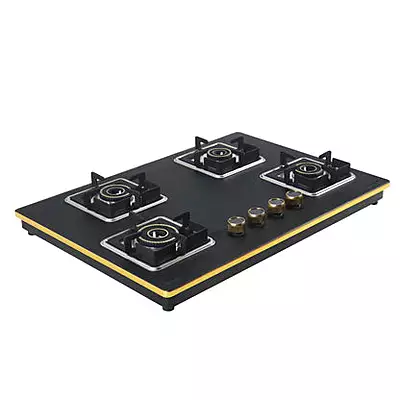 Shine Gold Four Burner Gas Stove | Hob Top Auto Ignition