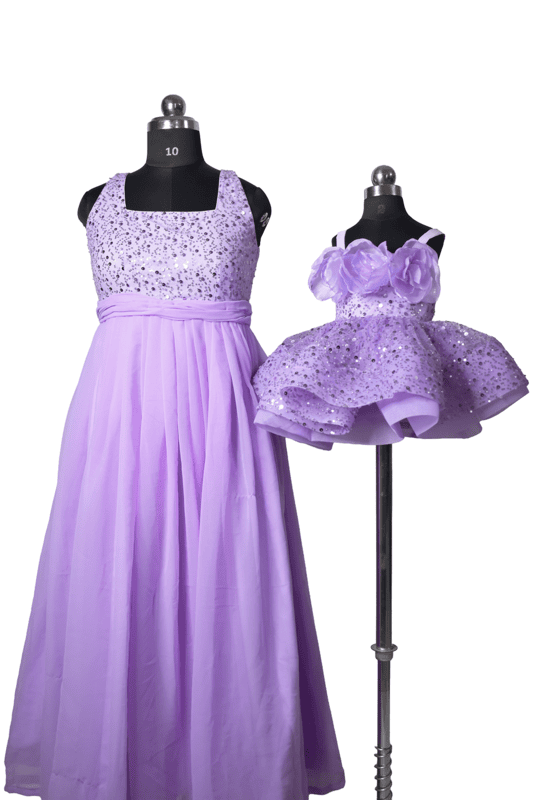 Lavender Sequin Mother Daughter Twinning Dress