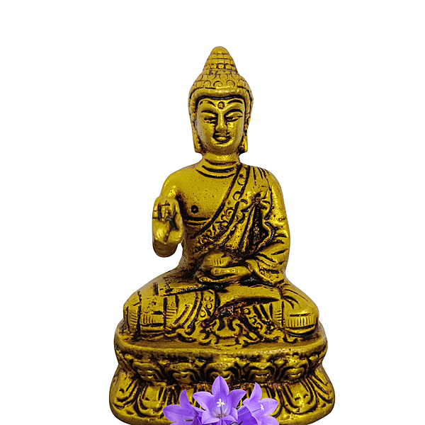 Pure Solid Brass Buddha Idol for Meditation & Home Decor | Hand Crafted by Tamil Nadu Artisans, 294 Gram