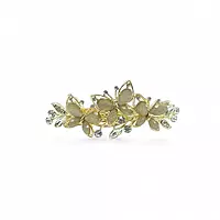 Elegant Butterfly Gold Barrette with Sparkling Crystals