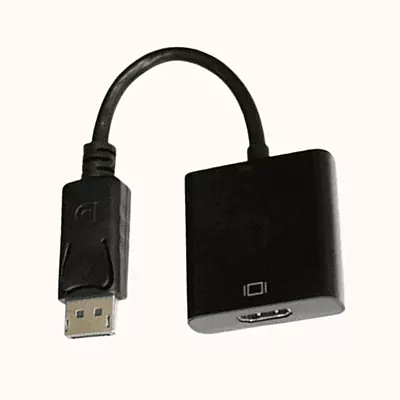 Cables Kart Display Port DP to HDMI Connector Black