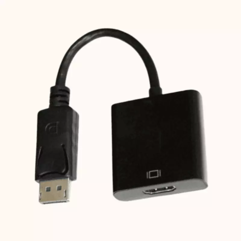 Cables Kart Display Port DP to HDMI Connector Black