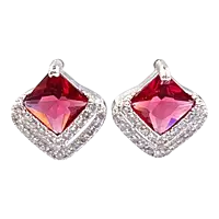 Elegant Square Cut American Diamond Stud