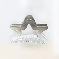 Chic Starfish Clear & Smoke Grey Hair Claw Clip - Medium Size
