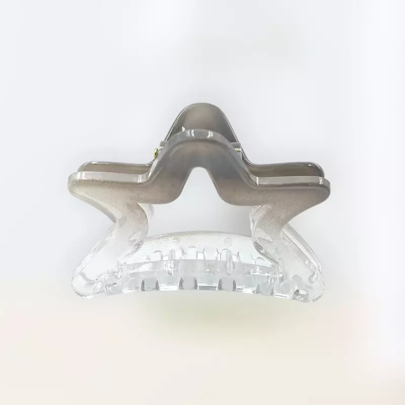 Chic Starfish Clear & Smoke Grey Hair Claw Clip - Medium Size