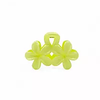 Bright Lime Green Mini Flower Hair Claw Clips