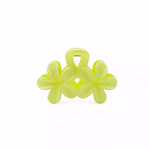 Bright Lime Green Mini Flower Hair Claw Clips