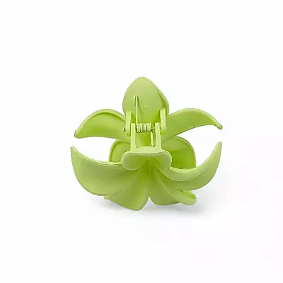 Lime Green Flower Hair Claw Clip - Jumbo Floral Hair Accessory