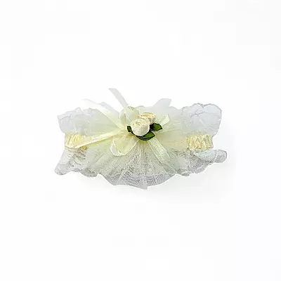Delicate Ivory Lace & Tulle Baby Girl Headband - Newborn to Toddler