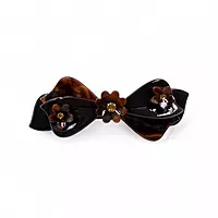 Elegant Tortoiseshell Bow Hair Barrette Clip for Women