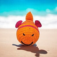Crochet Stripe Fish Rattle