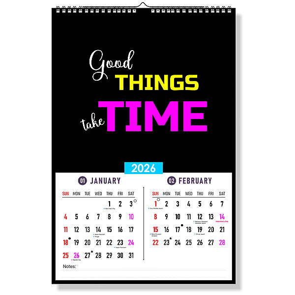 2026 Motivational Quotes Wall Calendar
