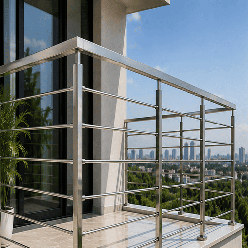 Square Pipe SS Railing