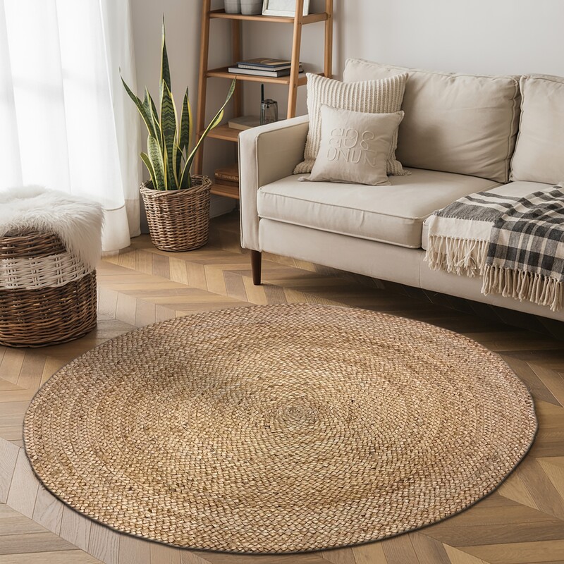 Handwoven Round Jute Rug